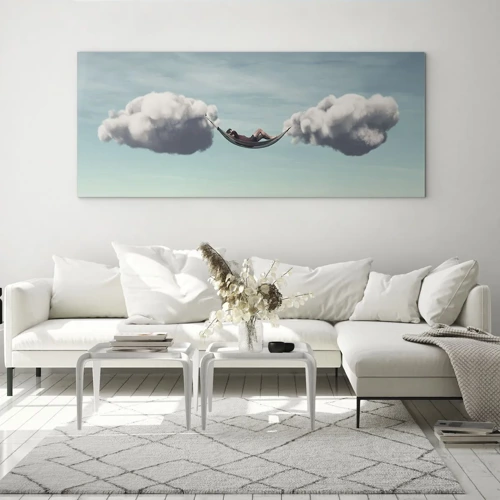 Quadro em vidro - A felicidade do momento - 100x40 cm