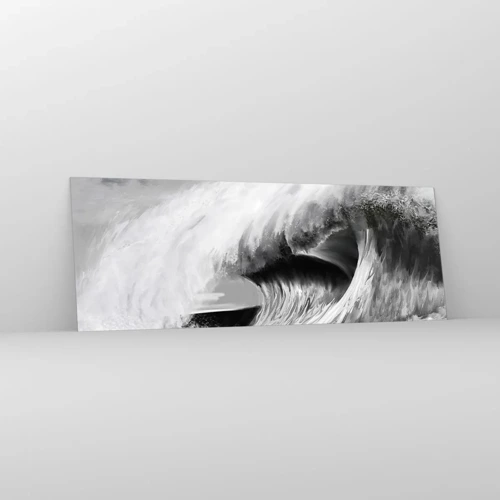 Quadro em vidro - A ira do oceano - 140x50 cm