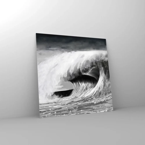 Quadro em vidro - A ira do oceano - 50x50 cm