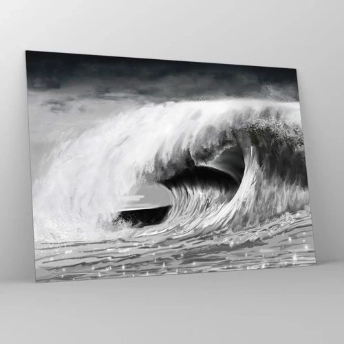 Quadro em vidro - A ira do oceano - 70x50 cm