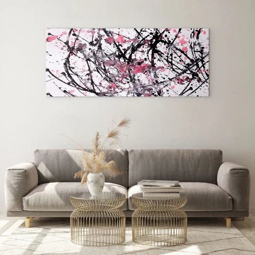 Quadro em vidro - A natureza fugaz da vida - 100x40 cm