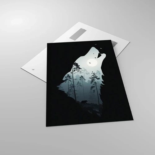 Quadro em vidro - A voz da noite da floresta - 70x100 cm