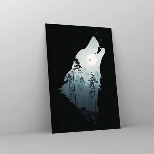 Quadro em vidro - A voz da noite da floresta - 70x100 cm