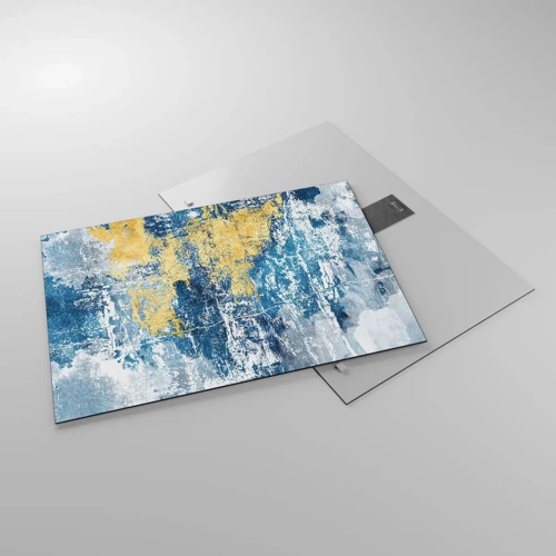 Quadro em vidro - Abstração cheia de clima - 70x50 cm