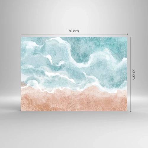 Quadro em vidro - Abstração de nuvem - 70x50 cm