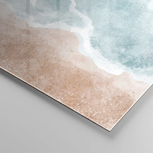 Quadro em vidro - Abstração de nuvem - 70x50 cm