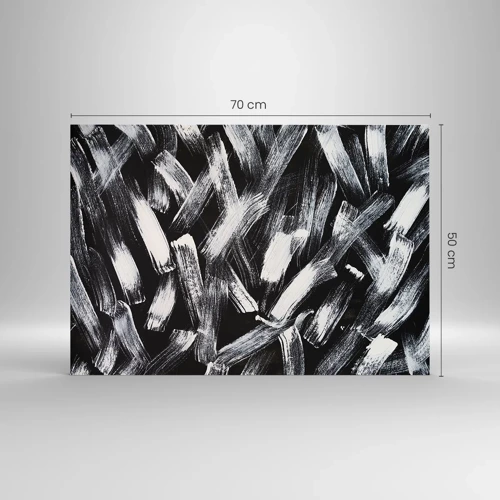 Quadro em vidro - Abstração no espírito industrial - 70x50 cm
