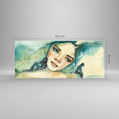 Quadro em vidro - Am I blue? - 120x50 cm