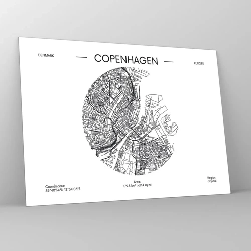 Quadro em vidro - Anatomia de Copenhague - 70x50 cm