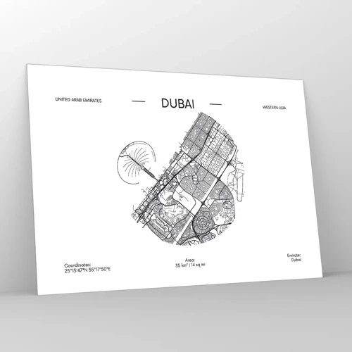 Quadro em vidro - Anatomia de Dubai - 100x70 cm