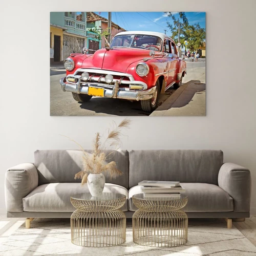 Quadro em vidro - Apenas em Cuba - 70x50 cm