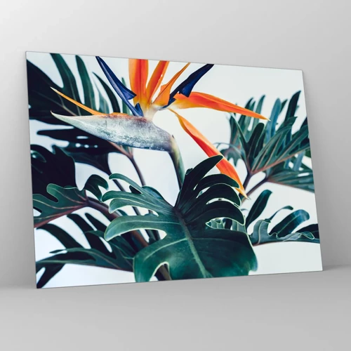 Quadro em vidro - Arbusto de passarinho - 70x50 cm