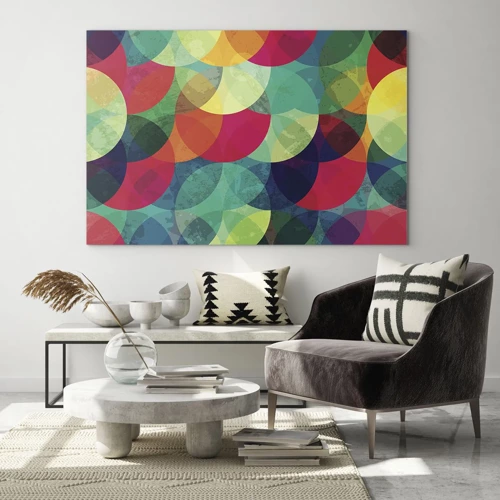 Quadro em vidro - Ascensão às cores - 70x50 cm