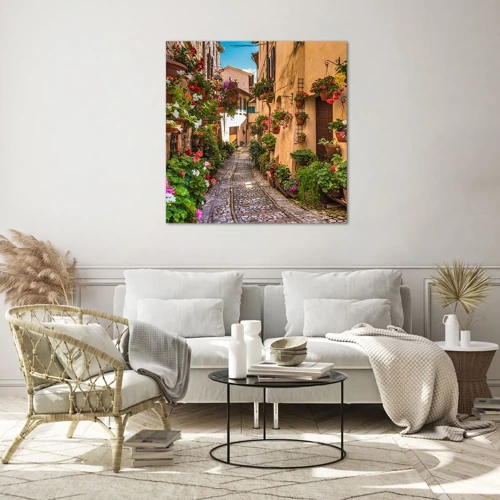 Quadro em vidro - Beco italiano - 50x50 cm