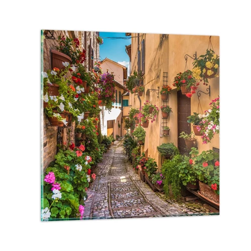 Quadro em vidro - Beco italiano - 60x60 cm