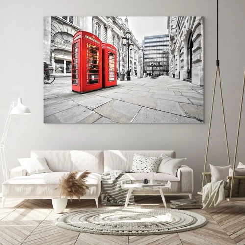 Quadro em vidro - Bem-vindo a Londres - 70x50 cm