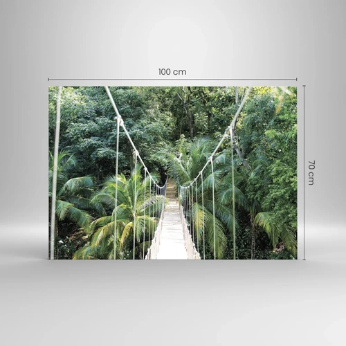 Quadro em vidro - Bem-vindo à selva! - 100x70 cm
