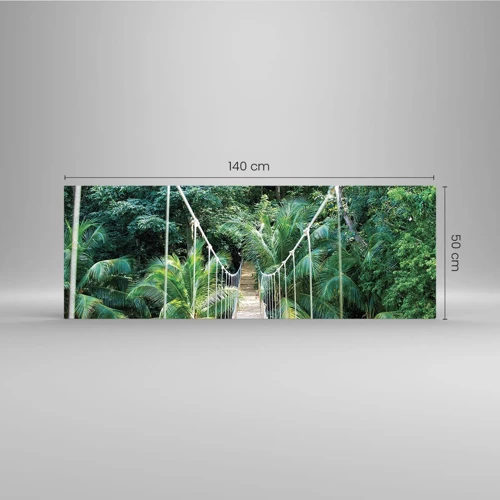 Quadro em vidro - Bem-vindo à selva! - 140x50 cm