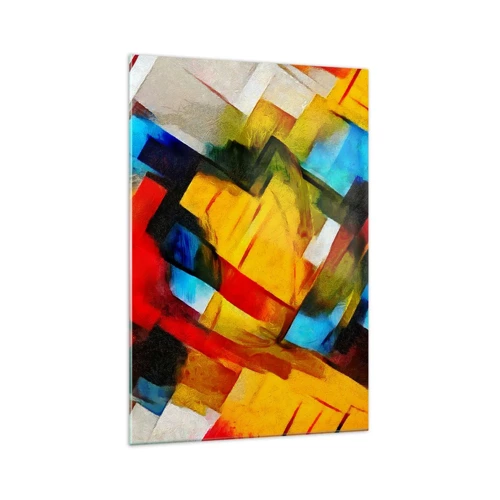 Quadro em vidro - Camadas multicoloridas - 70x100 cm