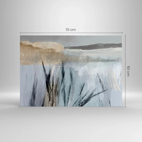 Quadro em vidro - Campos de inverno - 70x50 cm