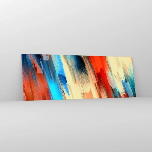 Quadro em vidro - Cascata de cores - 140x50 cm