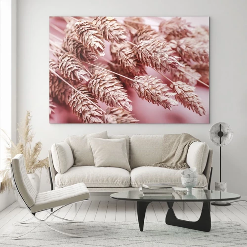 Quadro em vidro - Cascata floral em rosa - 120x80 cm