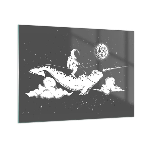 Quadro em vidro - Cavaleiro Espacial - 70x50 cm