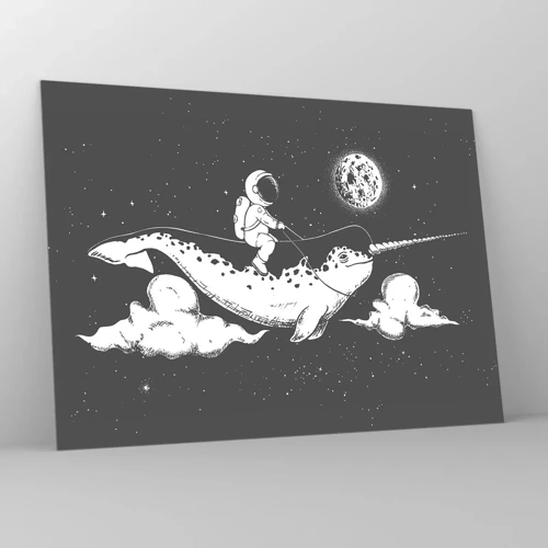 Quadro em vidro - Cavaleiro Espacial - 70x50 cm