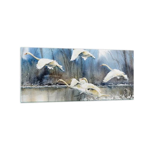 Quadro em vidro - Como no conto de fadas sobre cisnes selvagens - 120x50 cm