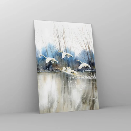 Quadro em vidro - Como no conto de fadas sobre cisnes selvagens - 50x70 cm