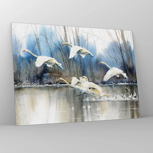 Quadro em vidro - Como no conto de fadas sobre cisnes selvagens - 70x50 cm