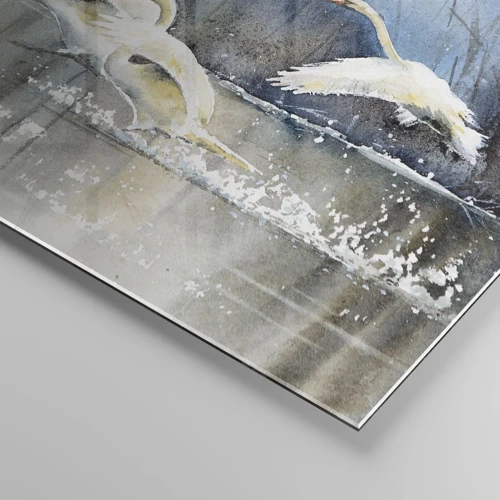 Quadro em vidro - Como no conto de fadas sobre cisnes selvagens - 70x50 cm