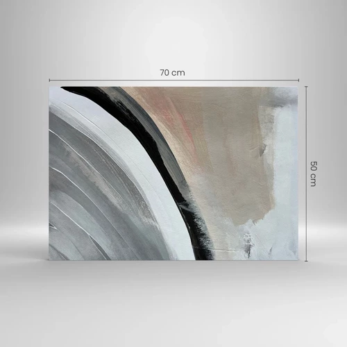 Quadro em vidro - Composição: arco preto e cinza - 70x50 cm