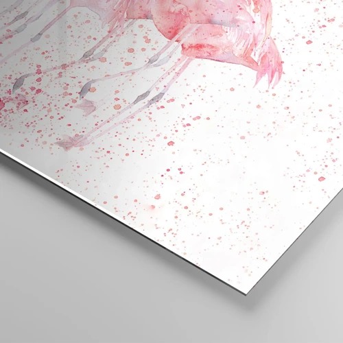 Quadro em vidro - Conjunto cor-de-rosa - 50x50 cm