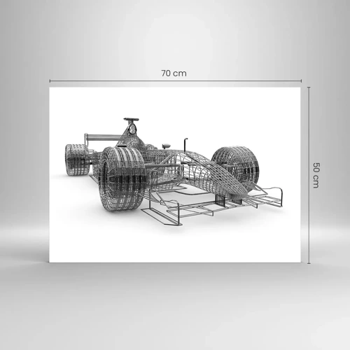 Quadro em vidro - Construção ideal - a ideia de impulso - 70x50 cm