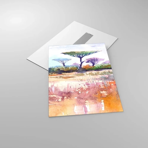 Quadro em vidro - Cores da savana - 50x70 cm