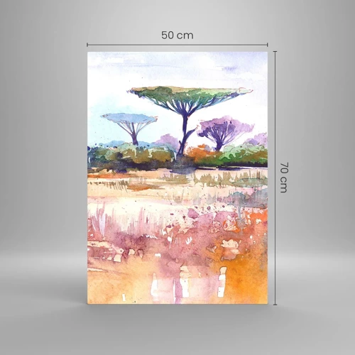 Quadro em vidro - Cores da savana - 50x70 cm