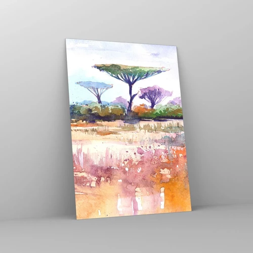 Quadro em vidro - Cores da savana - 50x70 cm