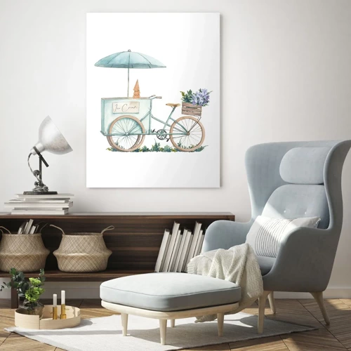 Quadro em vidro - Doce lembrança do verão - 70x100 cm