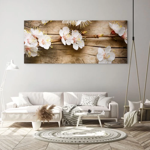 Quadro em vidro - E a primavera chegou - 140x50 cm