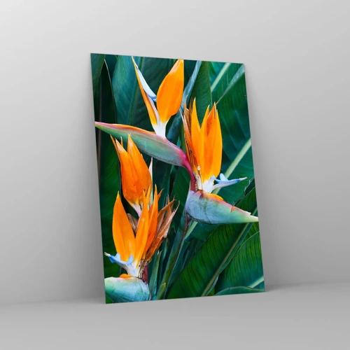 Quadro em vidro - É uma flor ou é um pássaro? - 50x70 cm