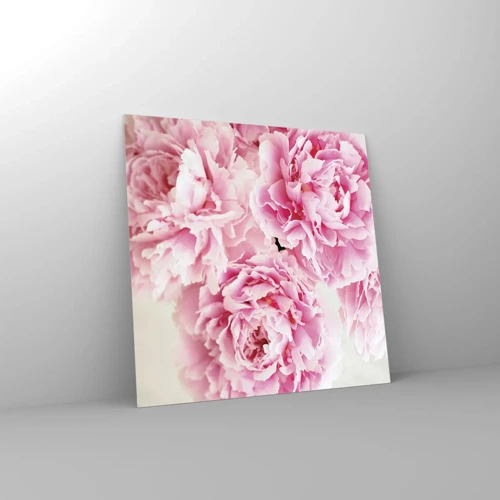 Quadro em vidro - Em esplendor rosa - 60x60 cm