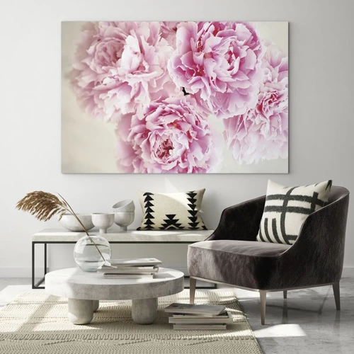 Quadro em vidro - Em esplendor rosa - 70x50 cm