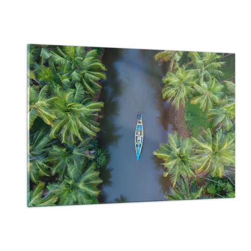 Quadro em vidro - Em uma trilha tropical - 120x80 cm