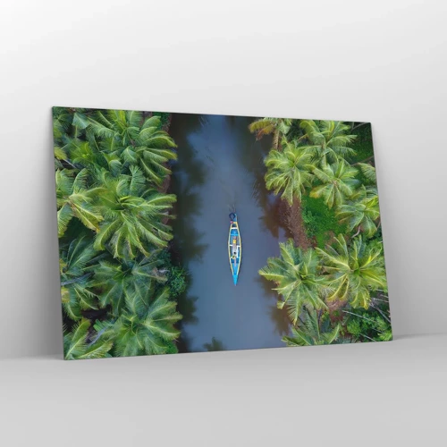 Quadro em vidro - Em uma trilha tropical - 120x80 cm