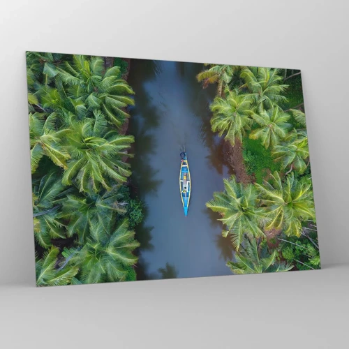 Quadro em vidro - Em uma trilha tropical - 70x50 cm