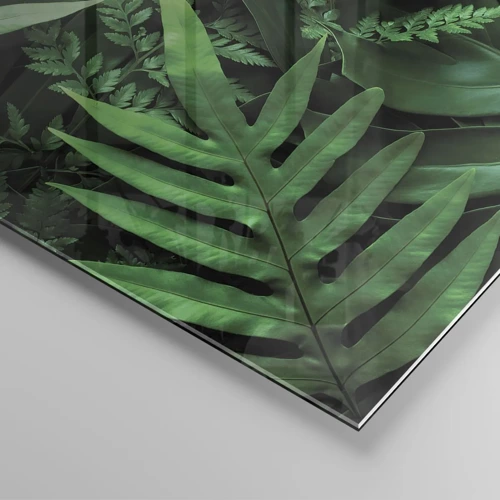 Quadro em vidro - Envolto em verde - 140x50 cm