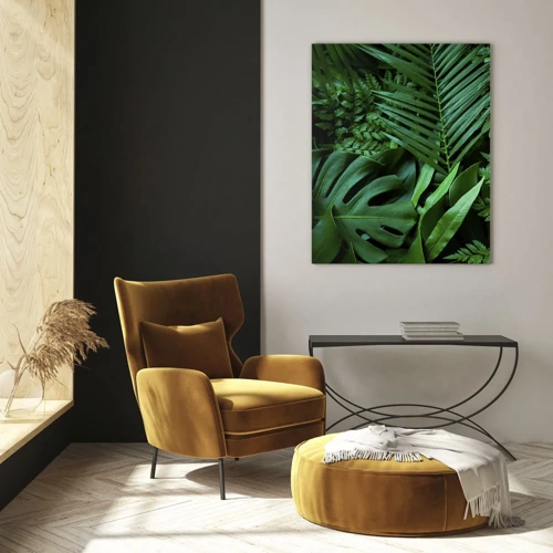 Quadro em vidro - Envolto em verde - 50x70 cm