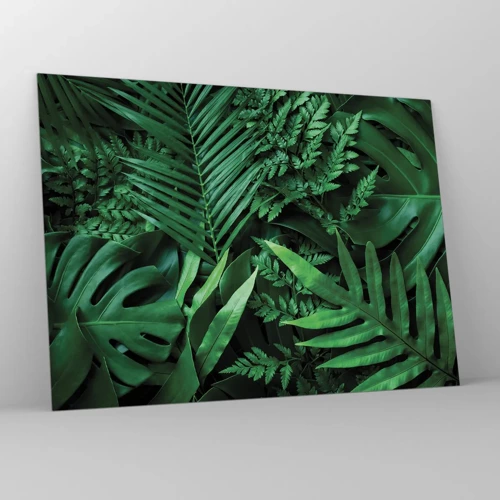 Quadro em vidro - Envolto em verde - 70x50 cm