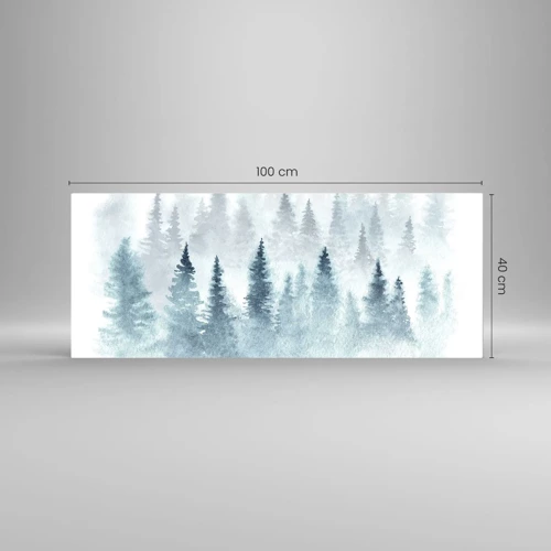 Quadro em vidro - Envolto no nevoeiro - 100x40 cm